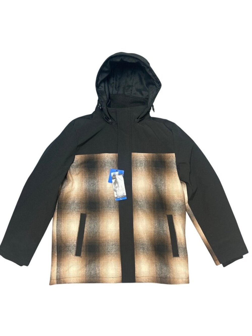 NWT Pendleton Plaid Soft Shell Winter Jacket Hooded Wool Blend Men's L